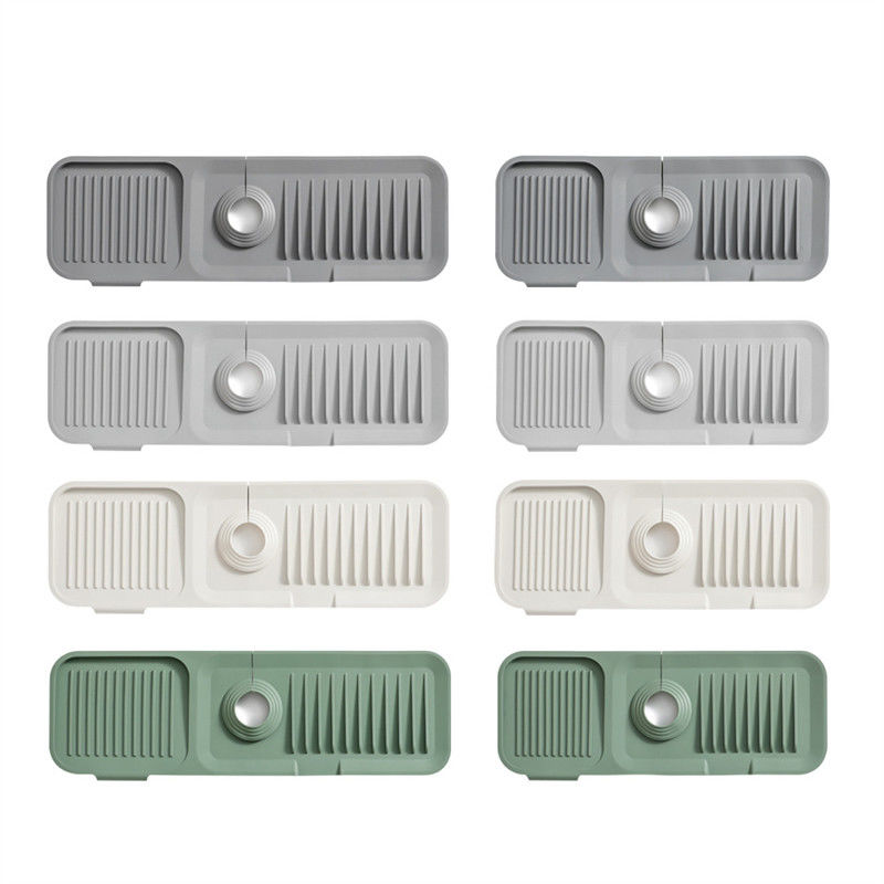 Détecteur d'éclaboussures d'évier en silicone Manche de capteur de goutte à goutte Pad de drainage Mat absorbant pour OEM/ODM