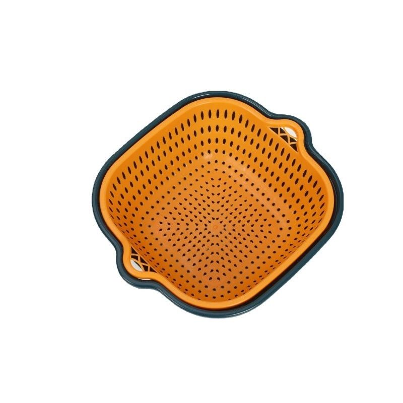 Entreposage de légumes ménagers 6 pièces en plastique à double couche multi-évacuation d'eau panier de drainage propre