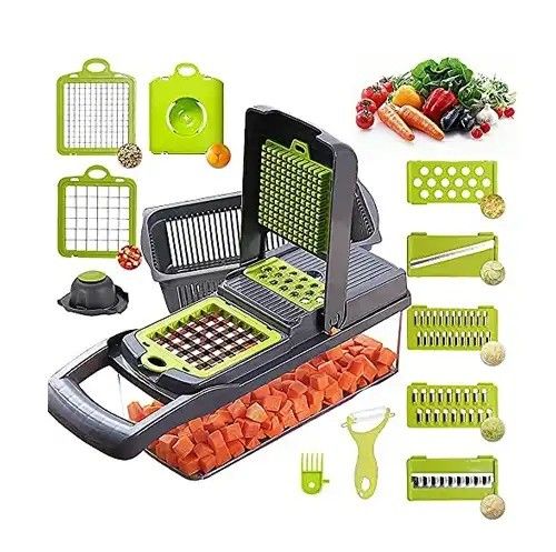 Coupeuse de légumes facile à utiliser 12 en 1 Coupeuse alimentaire Coupeuse à mandoline pour accessoires de cuisine